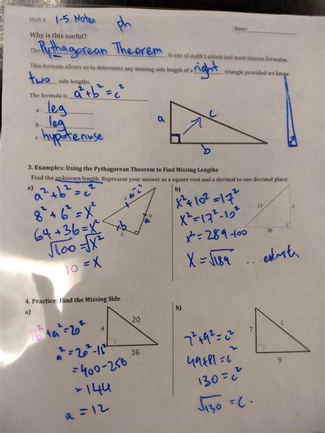 COMPLEMENTARY & SUPPLEMENTARY ANGLES 7. . Maneuvering the middle pythagorean theorem answer key
